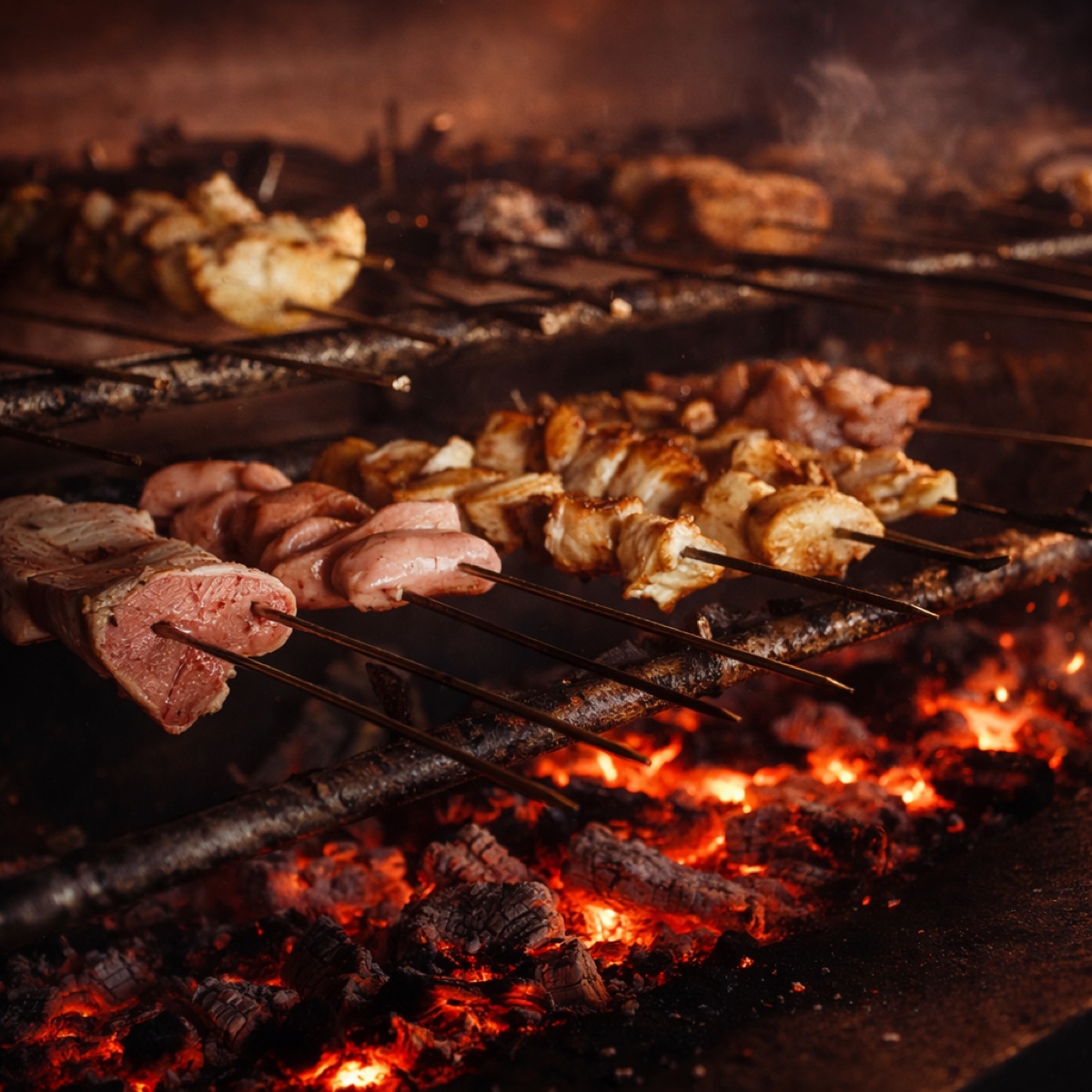Pratos na brasa